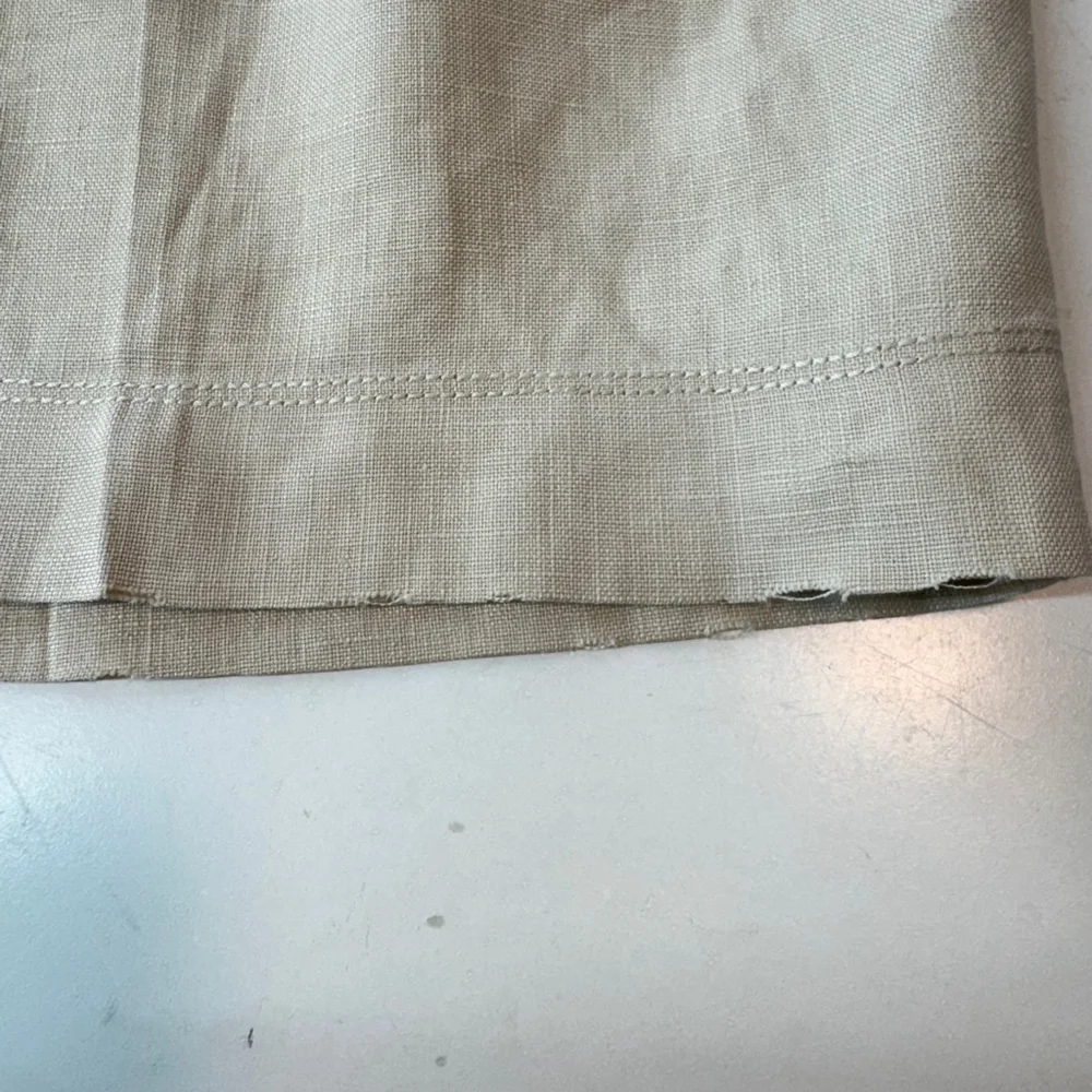 Banana Republic Linen Shorts Mens 36 Beige Casual Chino Golf Preppy Flat Front